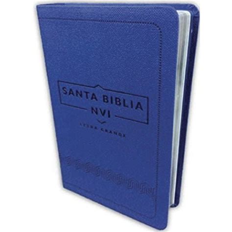 Biblia NVI Letra Grande Tapa Flexible Azul Librería Kyrios