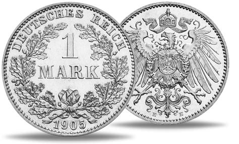 Deutsches Kaiserreich 1 Mark 1891 1916 Großer Adler J 17 Silber