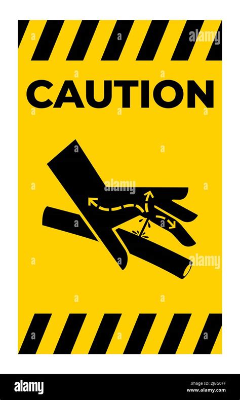 Caution Skin Puncture Hydraulic Line Symbol Sign On White Background