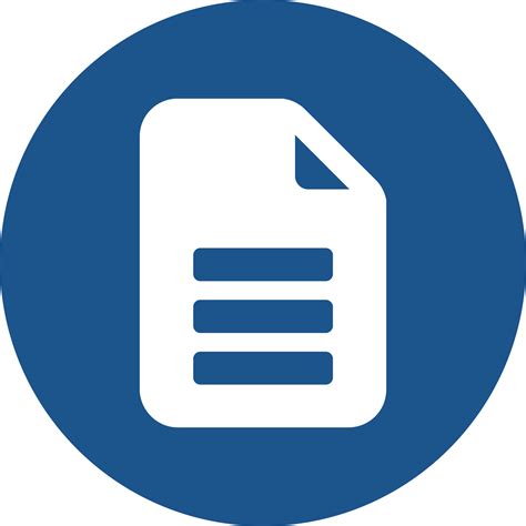 Diseño De Icono De Documento En Círculo Azul 14440929 Png