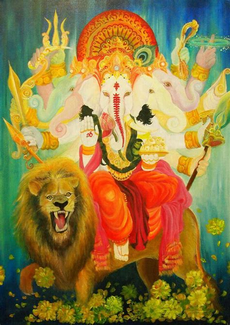 Maha Ganpati Ganesha Art Lord Ganesha Paintings Ganesha Painting