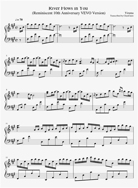 Yiruma River Flows In You Sheet Music Free Yiruma River Flows In You