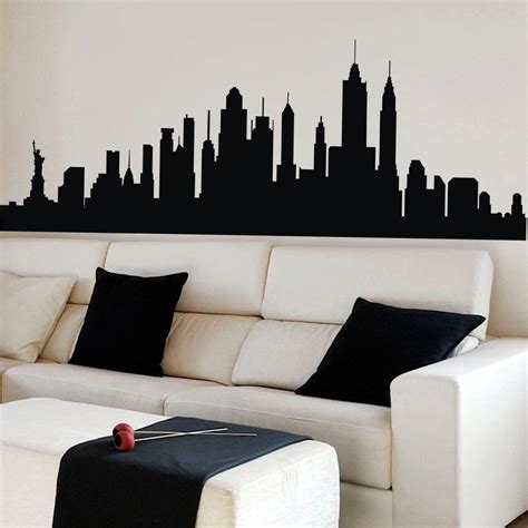 New York Skyline Silhouette Wall Decal