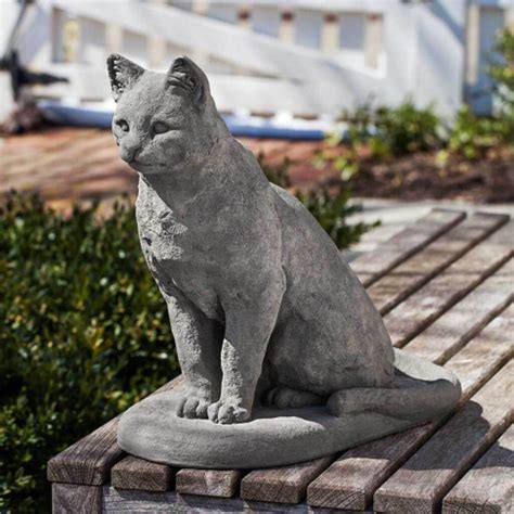 Small Curled Cat Garden Statue Garden Statues And Decor By Garden