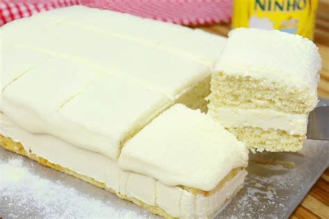 Bolo De Leite Ninho Recheado T O Leve Que Desmancha Na Boca Perfeito