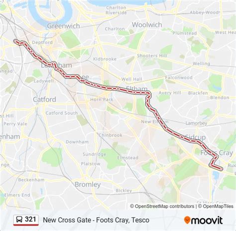 321 Route Schedules Stops Maps New Cross Gate Updated