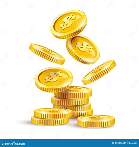 Monedas De Oro Dinero Dinero Pila Dinero Efectivo Monedas De D Lar