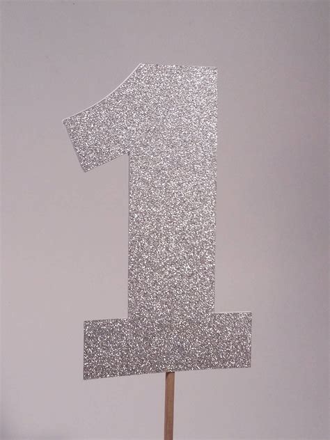 CLEARANCE Glitter Number Cake Topper Gold Glitter or - Etsy