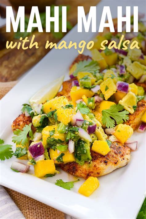 Air Fryer Mahi Mahi With Mango Avocado Salsa Recipe Air Fryer Recipes Healthy