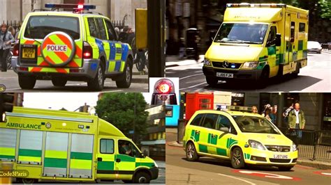 Police And Ambulances Responding In London Compilation Sirens Youtube