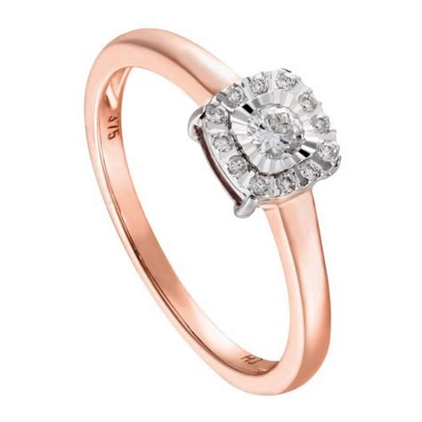 Illusion Rose Gold Diamond Ring Habib Jewels