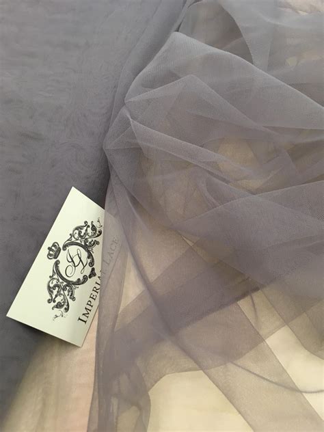 Soft Grey Tulle Fabric With Lilac Shade Tulle Lace Fabric From