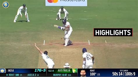 India Vs Australia 1st Test Day 2 Highlights Full Match Highlights Ind