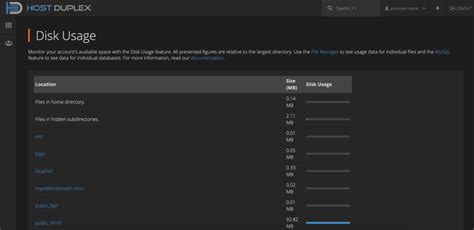 How To Check Disk Space Usage In Cpanel Host Duplex Knowledgebase