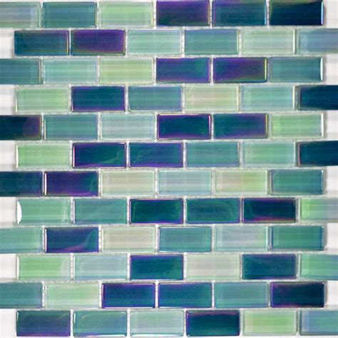 Sea Green Blend 1 X 2 Glass Tile Glass Pool Tile Pool Tile Iridescent Mosaic