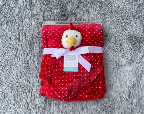 Chicken Red And White Plush Personalized Newborn Security Etsy