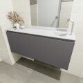 MONDIAZ OLAN 120cm Toiletmeubel Dark Grey LEX Wastafel Talc Rechts 1