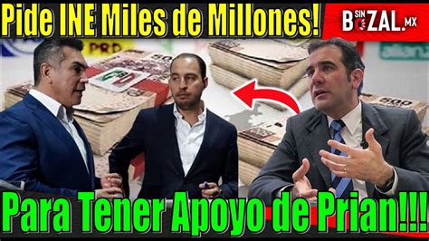 MILLONARIO PRESUPUESTO DEL INE MÁS DE MIL MILLONES PARA MORENA PRI