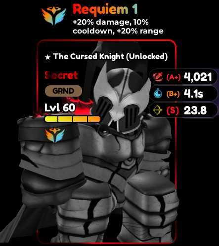 The Cursed Knight Evolved Requiem Lvl Secret Igris Roblox Anime