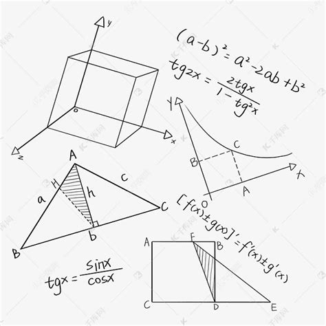 数学公式符号底纹素材图片免费下载 千库网