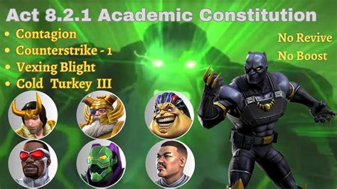 Mcoc Act 821 Academic Constitution Contagion Counterstrike 1 Vexing Blight Cold Turkey