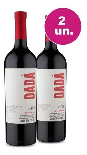 Kit 2 Vinho Tinto Dadá Nº 391 Art Cabernet 2020 750ml Parcelamento