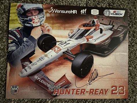 Ryan Hunter Reay 2024 Indy 500 Signed Car Promo Hero Card Indianapolis