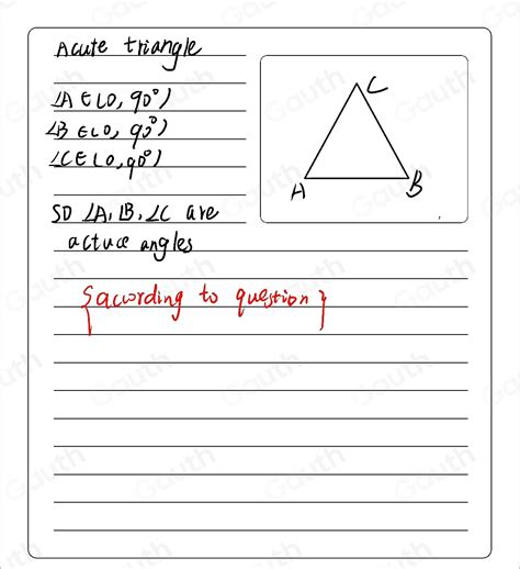 Solved: Natalie draws an acute triangle. Which attributes describe her triangle? Select each ...