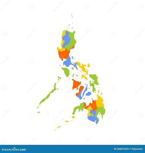 Philippines Political Map Of Administrative Divisions Stock