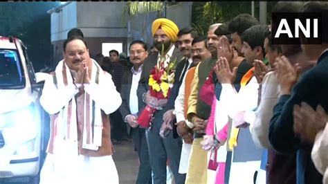 Ani On Twitter Bjp National President Jp Nadda Arrives At Bjp Hq In Delhi After Todays