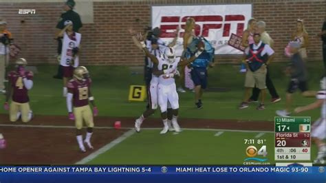 Miami Hurricanes Beat Fsu In Dramatic Finish Youtube