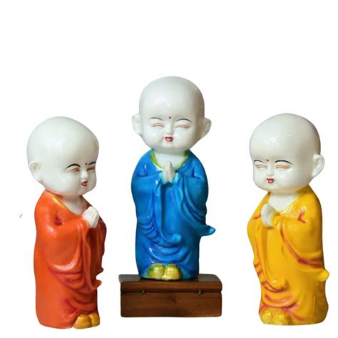 Polyresin Multi Color Namaste Monk Statue Home At Rs In Jaipur