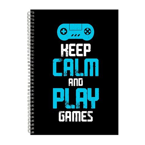 calm  play games notebook gamer gift idea  notepad  shop