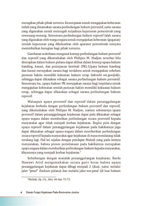 Desain Fungsi Kejaksaan Pada Restorative Justice Book By Dr Bambang