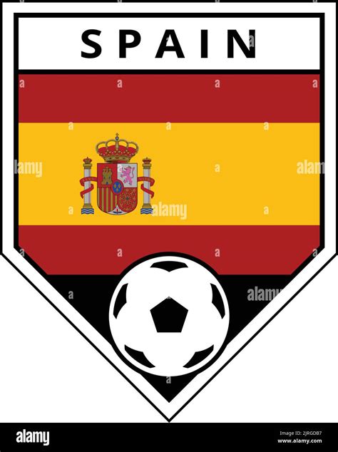 Illustration of Spain Angled Team Badge for Football Tournament Stock ...