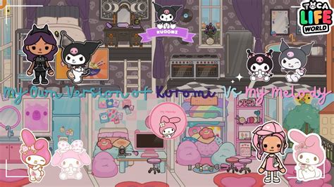 Must Watch My Own Style Of Kuromi Vs My Melody Room Decoration In Toca Boca World Youtube