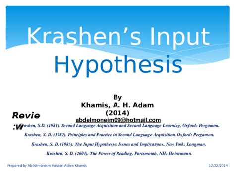 Review_Krashen's Input Hypothesis