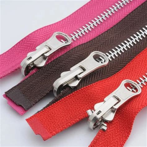 1pcs Length 85cm No 5 Open Metal Zipper Two Side Rotating Pull Head