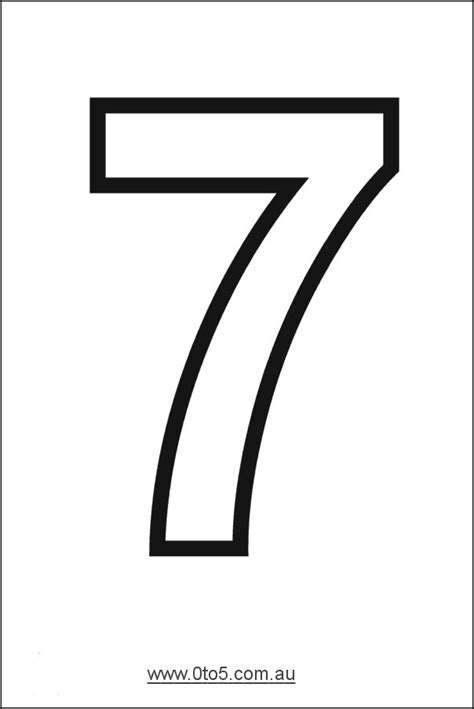 Number 7 Free Printable Numbers Printable Numbers Numbers Preschool