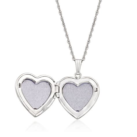 Sterling Silver Personalized Heart Locket Necklace | Engraved heart