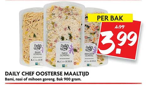 Daily Chef Oosterse Maaltijd Bami Nasi Of Mihoen Goreng Aanbieding Bij