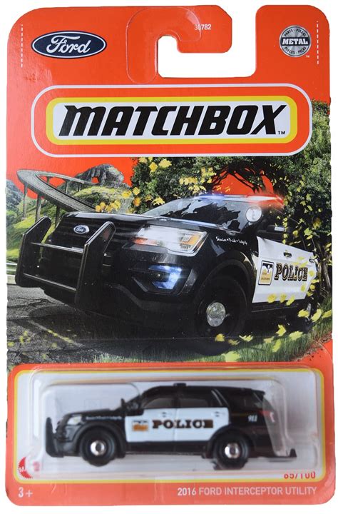 2021 Matchbox 2016 FORD EXPLORER INTERCEPTOR NYPD POLICE 1 64 Scale