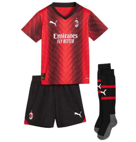 AC Milan 23/24 Home Kids Kit - JerseyMotion