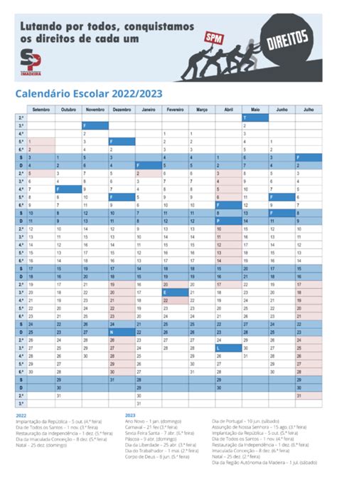 CalendÁrio Escolar Para O Ano Letivo 20222023 Spm Sindicato Dos Professores Da Madeira