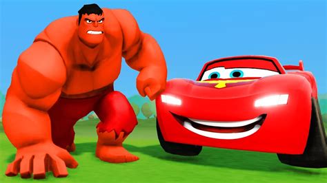 Homem Aranha And Hulk Laranja W Relâmpago Mcqueen Carros Berçário Rima Divertido Super Herói