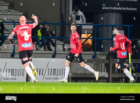 Rwdm S Florian Yves Le Joncour Celebrates After Scoring During A Soccer