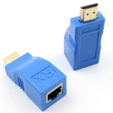 Extensor HDMI Por 1 UTP RJ45 Pasivo Hasta 30 Metros Extensor FULL HD