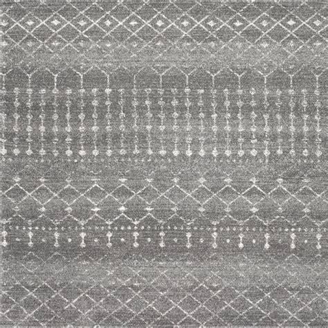 Nuloom Blythe Modern Moroccan Trellis Ft Dark Gray Square Rug