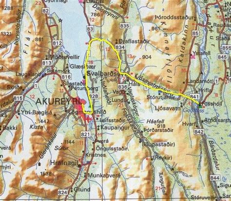 iceland map akureyri
