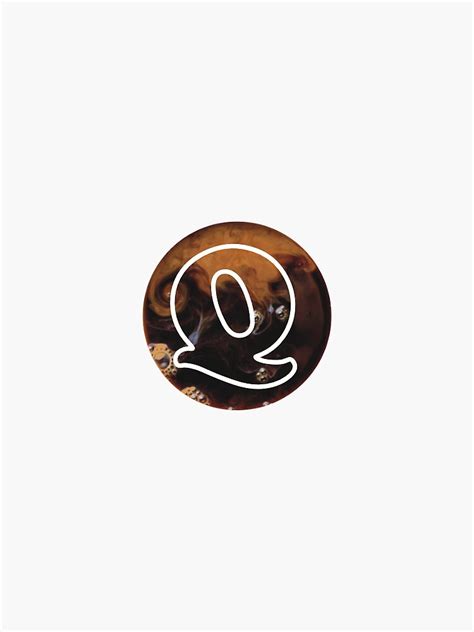 Letter Q In Espresso Popsocket Sticker For Sale By Zephyr Studio